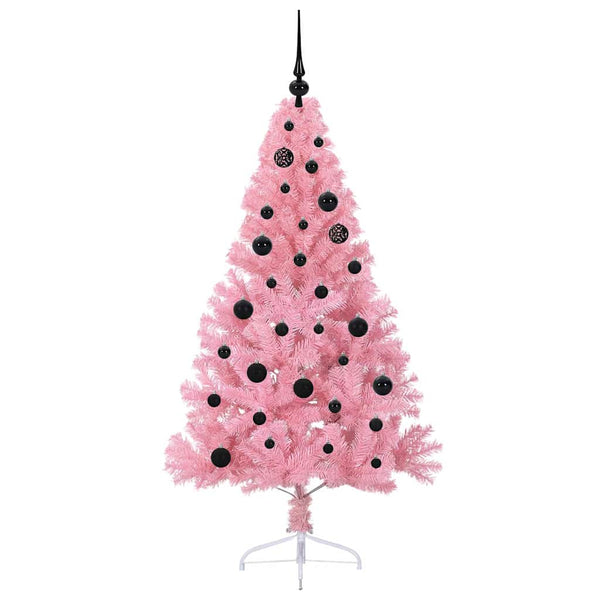 Tekokuituinen Esivalmistettu Joulukuusi Pinkki 150 cm