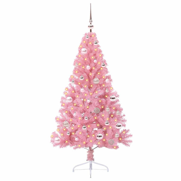 Tekokuituinen Esivalmistettu Joulukuusi Pinkki 150 cm