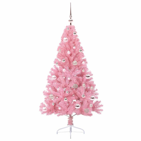 Tekokuituinen Esivalmistettu Joulukuusi Pinkki 150 cm
