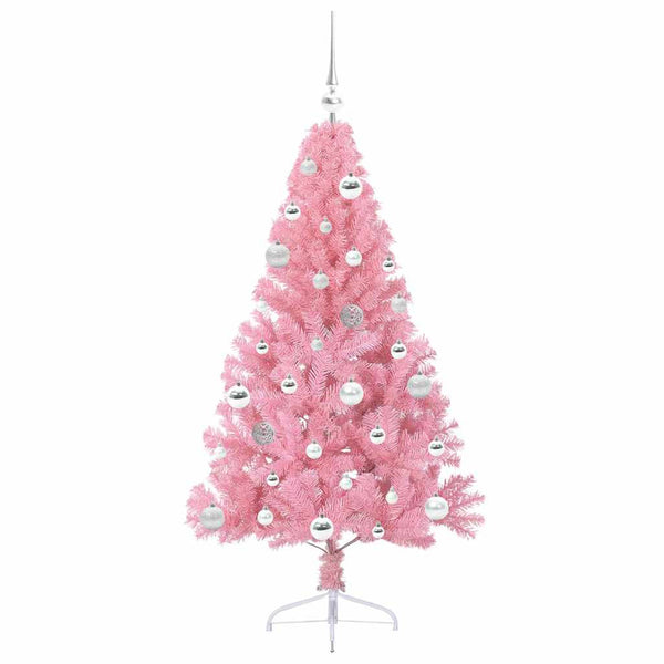 Tekokuituinen Esivalmistettu Joulukuusi Pinkki 150 cm