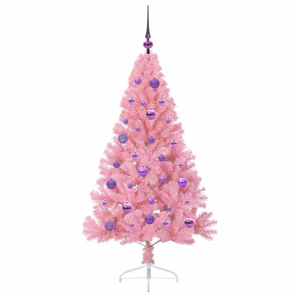 Tekokuituinen Esivalmistettu Joulukuusi Pinkki 150 cm