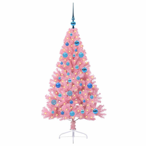 Tekokuituinen Esivalmistettu Joulukuusi Pinkki 150 cm