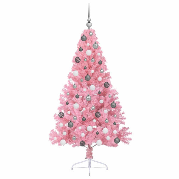 Tekokuituinen Esivalmistettu Joulukuusi Pinkki 180 cm