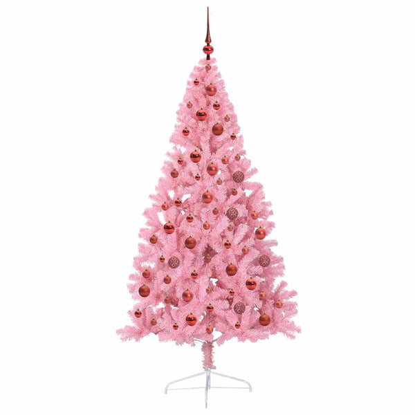 Tekokuituinen Esivalmistettu Joulukuusi Pinkki 180 cm