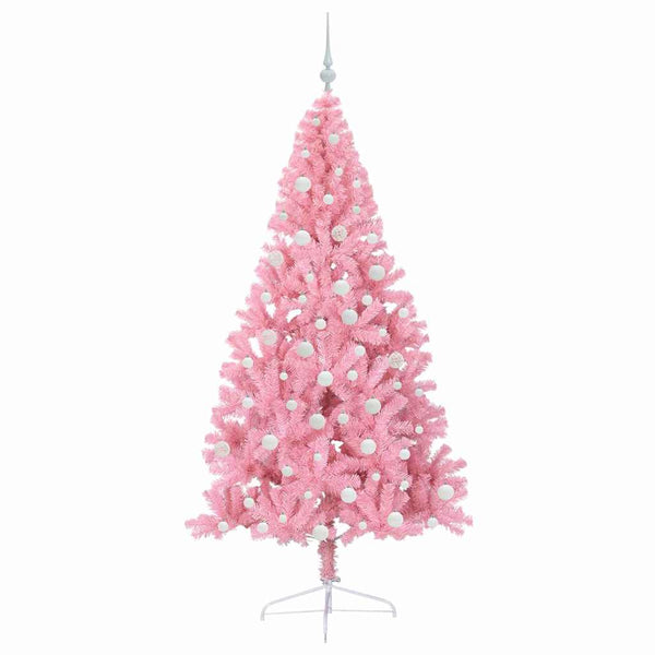 Tekokuituinen Esivalmistettu Joulukuusi Pinkki 180 cm