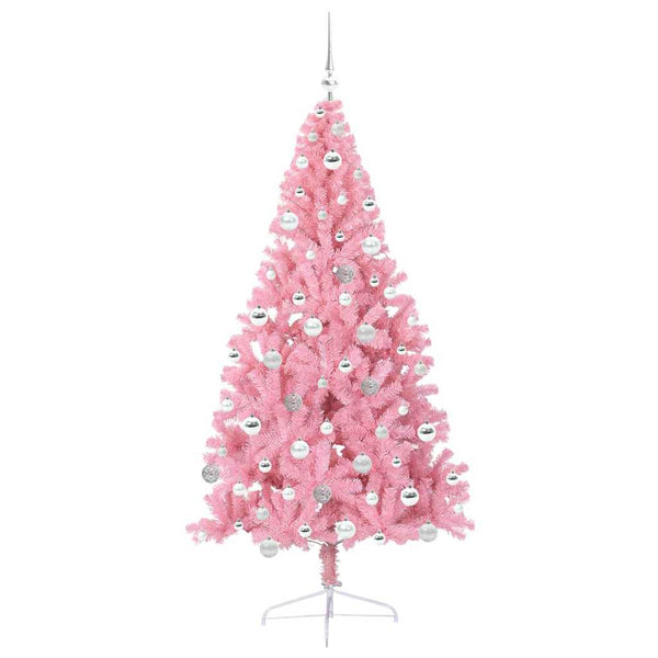 Tekokuituinen Esivalmistettu Joulukuusi Pinkki 180 cm