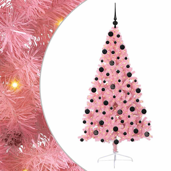 Tekokuituinen Esivalmistettu Joulukuusi Pinkki 210 cm
