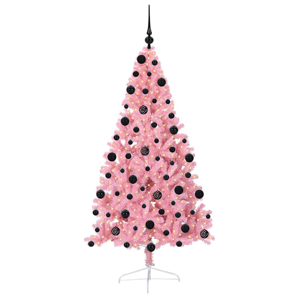 Tekokuituinen Esivalmistettu Joulukuusi Pinkki 210 cm