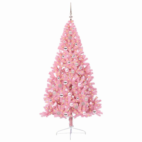 Tekokuituinen Esivalmistettu Joulukuusi Pinkki 210 cm