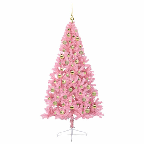 Tekokuituinen Esivalmistettu Joulukuusi Pinkki 210 cm