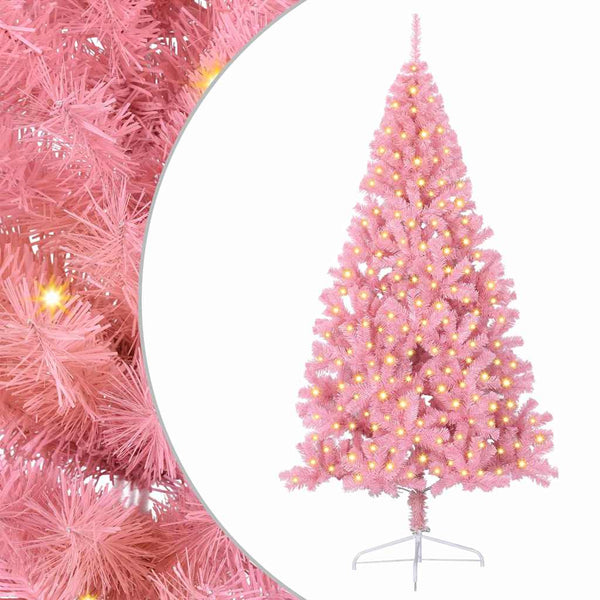 Tekokuituinen Esivalmistettu Joulukuusi Pinkki 240 cm