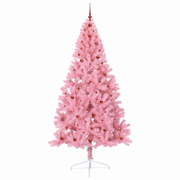 Tekokuituinen Esivalmistettu Joulukuusi Pinkki 240 cm