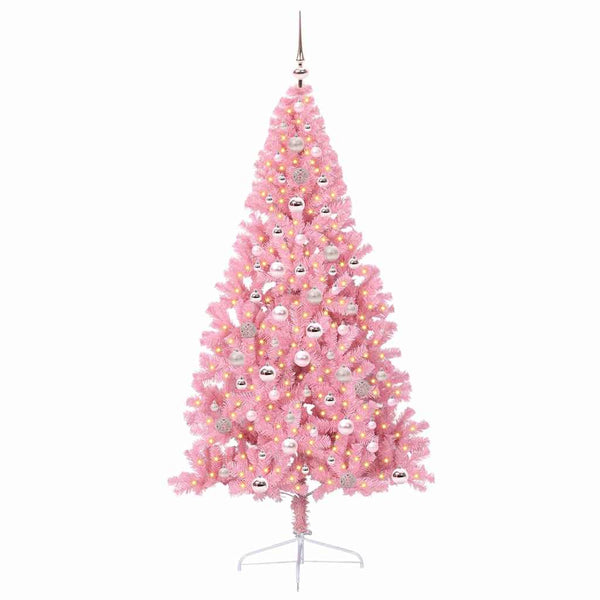 Tekokuituinen Esivalmistettu Joulukuusi Pinkki 240 cm