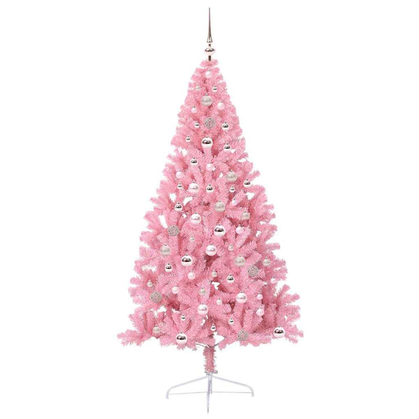 Tekokuituinen Esivalmistettu Joulukuusi Pinkki 240 cm