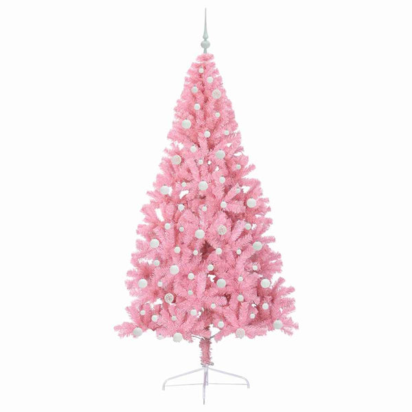 Tekokuituinen Esivalmistettu Joulukuusi Pinkki 240 cm