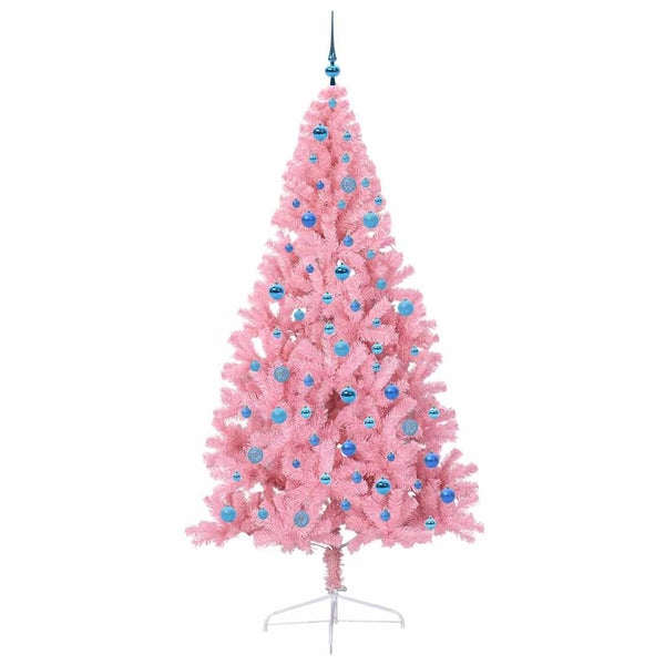 Tekokuituinen Esivalmistettu Joulukuusi Pinkki 240 cm
