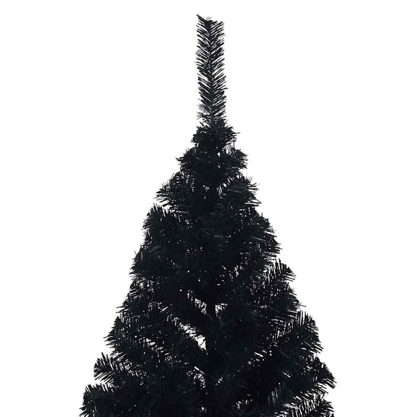 Tekokuituinen Esivalmistettu Joulukuusi Musta 180 cm