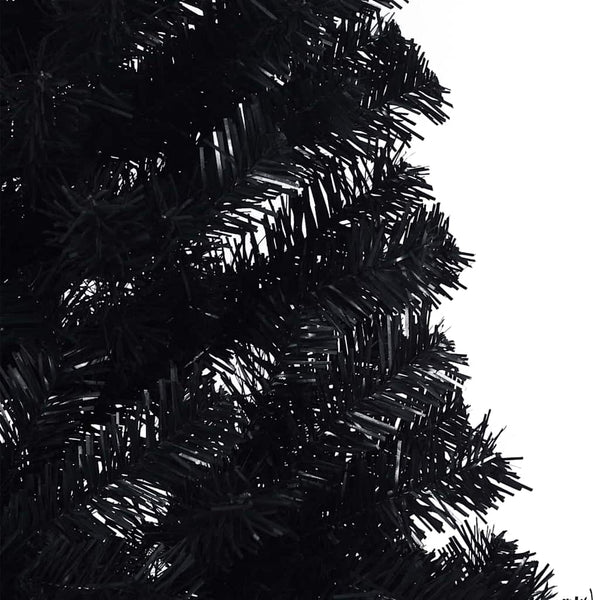 Tekokuituinen Esivalmistettu Joulukuusi Musta 180 cm