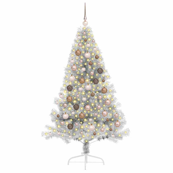 Tekokuituinen Esivalmistettu Joulukuusi Hopea 180 cm PET