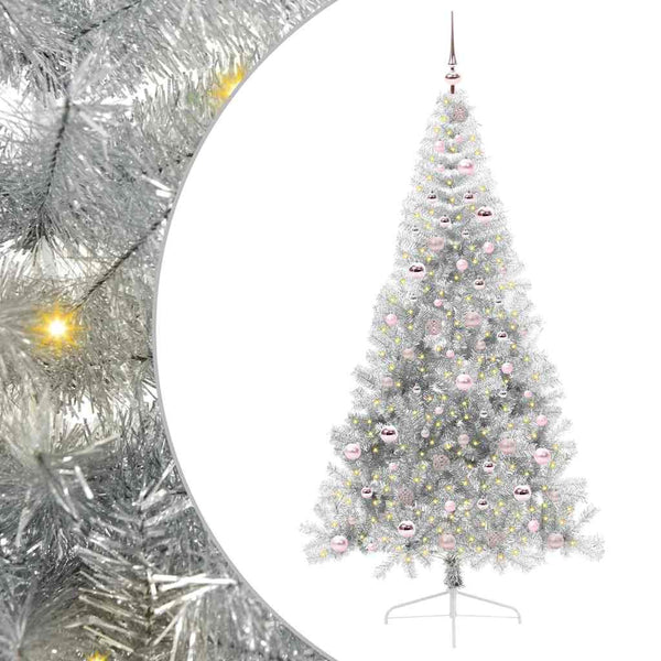 Tekokuituinen Esivalmistettu Joulukuusi Hopea 210 cm PET
