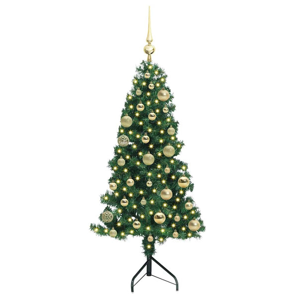 Nurkkateko joulupuu jalustalla Vihreä 120 cm PVC ja metalli