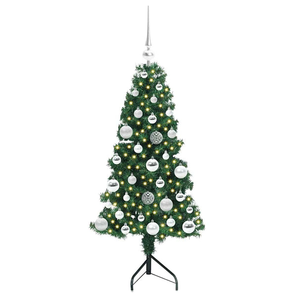 Nurkkateko joulupuu jalustalla Vihreä 120 cm PVC ja metalli