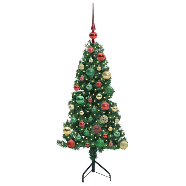 Nurkkateko joulupuu jalustalla Vihreä 120 cm PVC ja metalli