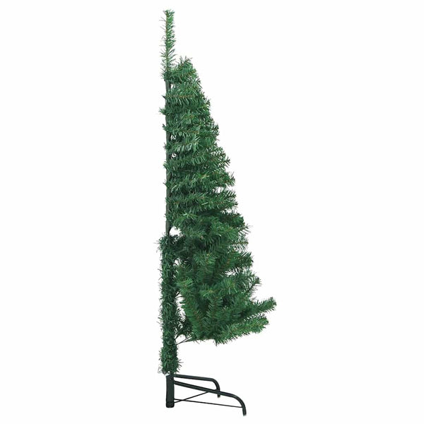 Nurkkateko joulupuu jalustalla Vihreä 150 cm PVC ja metalli