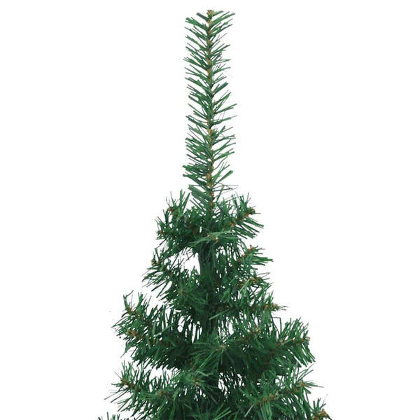 Nurkkateko joulupuu jalustalla Vihreä 240 cm PVC ja metalli