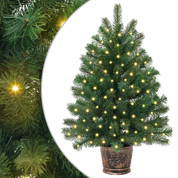 Tekojoulukuusi 150 LED-valoilla Vihreä 95 cm PE ja PVC
