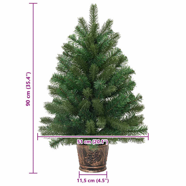 Tekojoulukuusi 150 LED-valoilla Vihreä 95 cm PE ja PVC