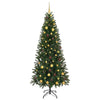 Tekojoulukuusi 300 LED-valoilla Vihreä 210 cm PE ja PVC