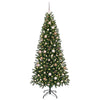 Tekojoulukuusi 300 LED-valoilla Vihreä 210 cm PE ja PVC