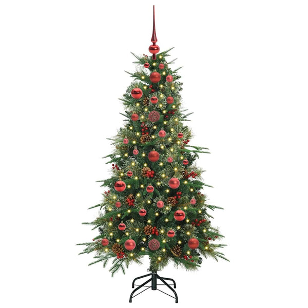 Salkomallinen tekoinen joulukuusi Vihreä 120 cm PE ja PVC