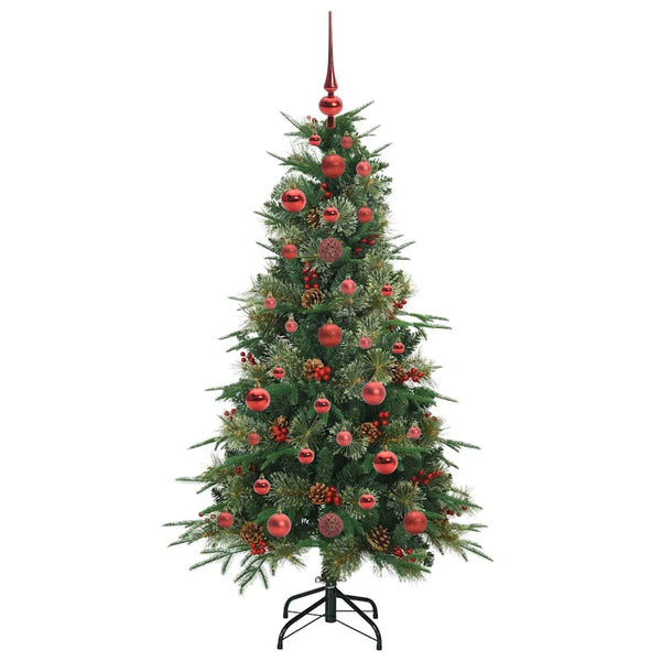Salkomallinen tekoinen joulukuusi Vihreä 120 cm PE ja PVC