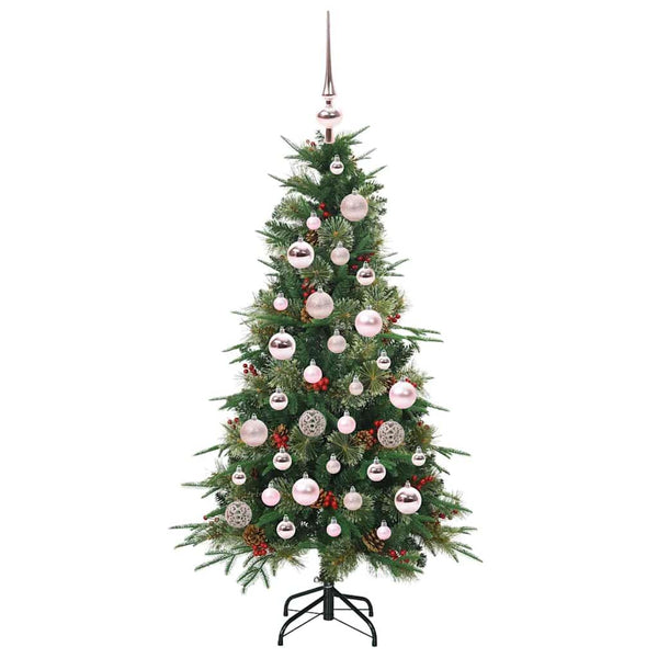 Salkomallinen tekoinen joulukuusi Vihreä 120 cm PE ja PVC