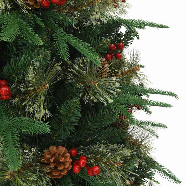 Salkomallinen tekoinen joulukuusi Vihreä 120 cm PE ja PVC