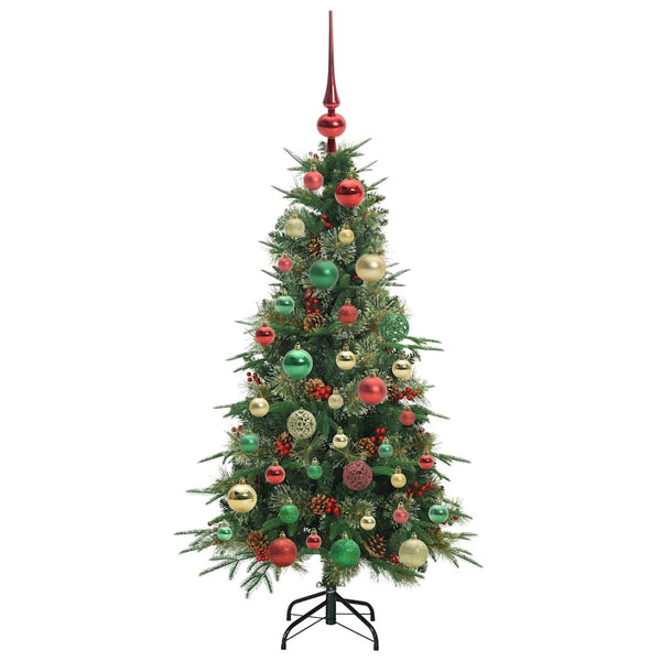 Salkomallinen tekoinen joulukuusi Vihreä 120 cm PE ja PVC