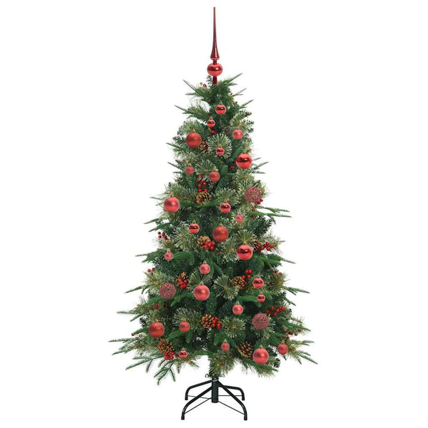 Salkomallinen tekoinen joulukuusi Vihreä 150 cm PE ja PVC