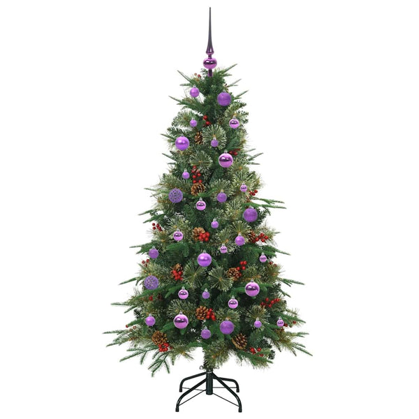 Salkomallinen tekoinen joulukuusi Vihreä 150 cm PE ja PVC