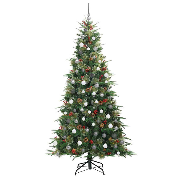 Salkomallinen tekoinen joulukuusi Vihreä 240 cm PE ja PVC