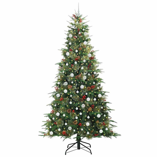 Salkomallinen tekoinen joulukuusi Vihreä 240 cm PE ja PVC