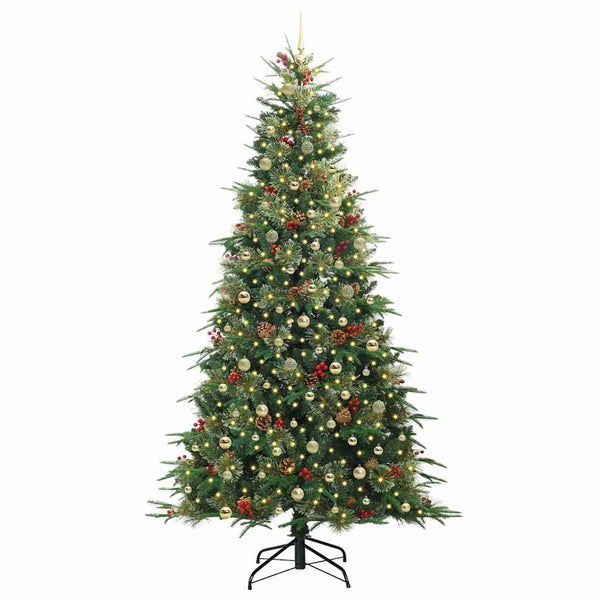 Salkomallinen tekoinen joulukuusi Vihreä 240 cm PE ja PVC