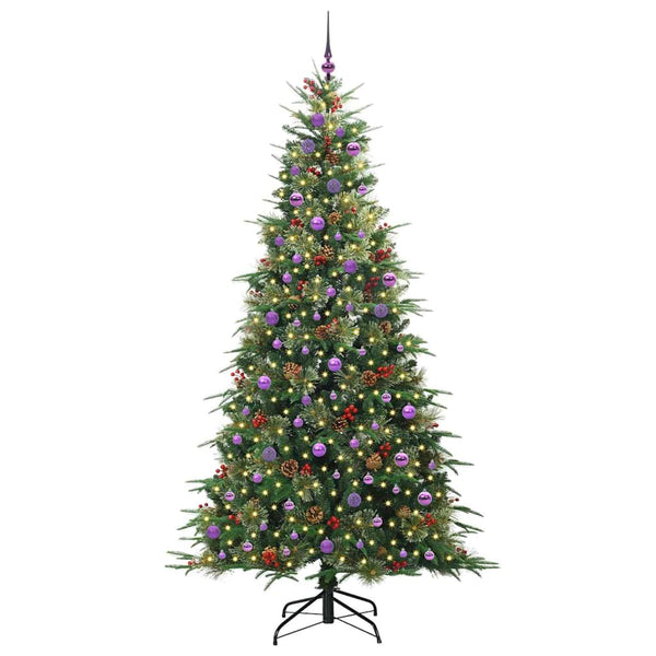 Salkomallinen tekoinen joulukuusi Vihreä 240 cm PE ja PVC