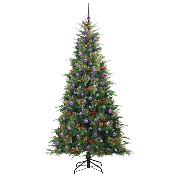 Salkomallinen tekoinen joulukuusi Vihreä 240 cm PE ja PVC