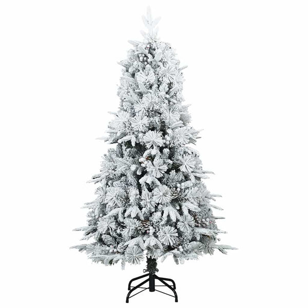 Salkomallinen tekoinen joulukuusi Valkoinen 120 cm PE ja PVC