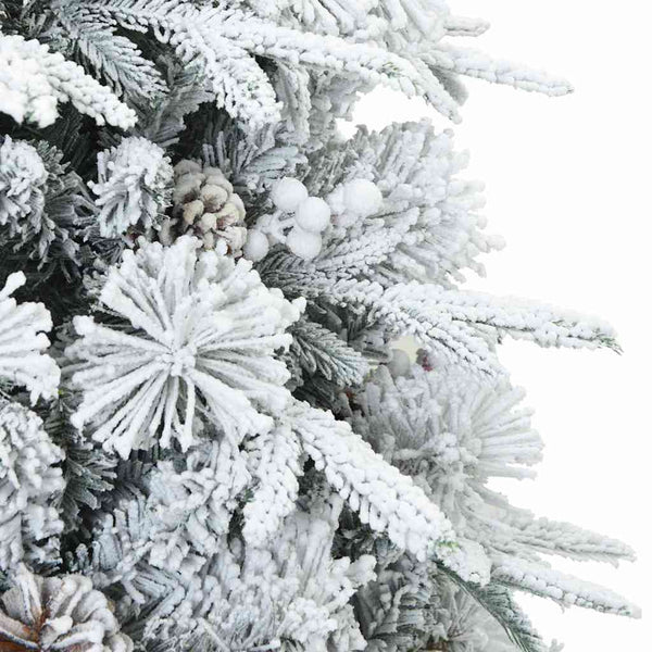 Salkomallinen tekoinen joulukuusi Valkoinen 120 cm PE ja PVC