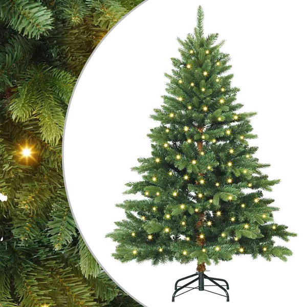 Tekojoulukuusi 150 LED-valoilla Vihreä 120 cm PE ja PVC