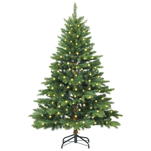 Tekojoulukuusi 150 LED-valoilla Vihreä 120 cm PE ja PVC