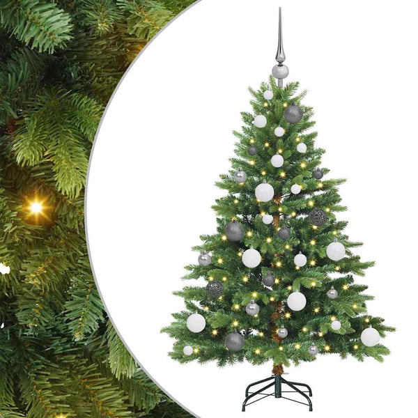 Tekojoulukuusi 150 LED-valoilla Vihreä 120 cm PE ja PVC